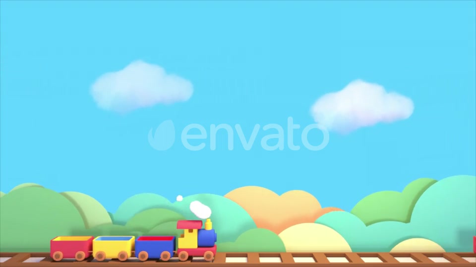 Toy Train And Blue Sky Videohive 23655593 Motion Graphics Image 8