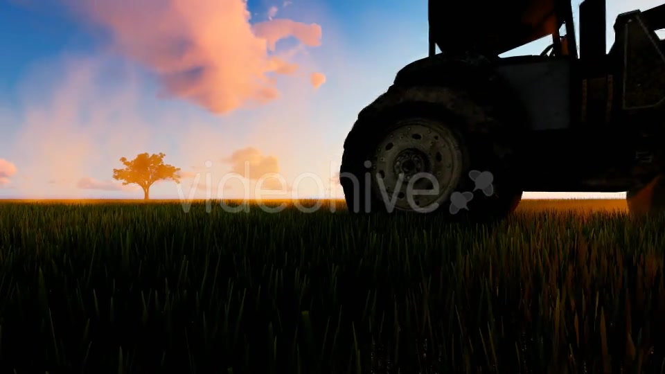 Tractor working in the field sunset Videohive 19761591 Motion Graphics Image 3