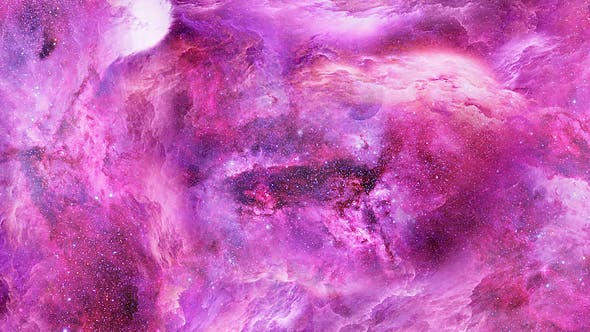 Travel Through Abstract Abstract Purple and Pink Nebulae in Space - Videohive Download 21365790