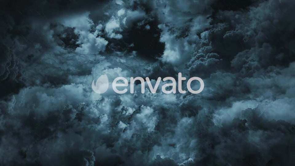 Travel Through Abstract Dark Night Thunder Clouds with Lightning Strikes Videohive 22547499 Motion Graphics Image 10
