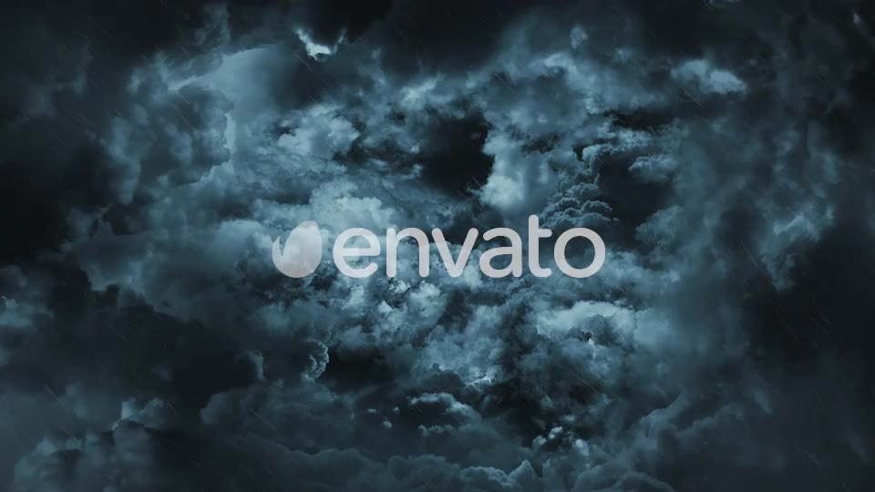 Travel Through Abstract Dark Night Thunder Clouds with Lightning Strikes Videohive 22547499 Motion Graphics Image 2