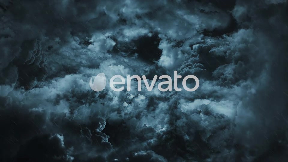 Travel Through Abstract Dark Night Thunder Clouds with Lightning Strikes Videohive 22547499 Motion Graphics Image 4