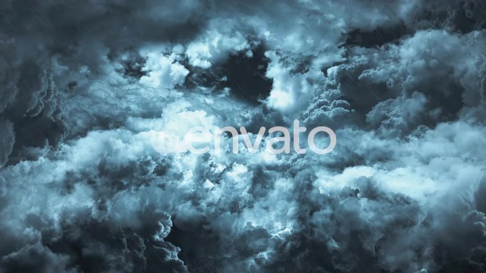 Travel Through Abstract Dark Night Thunder Clouds with Lightning Strikes Videohive 22547499 Motion Graphics Image 6