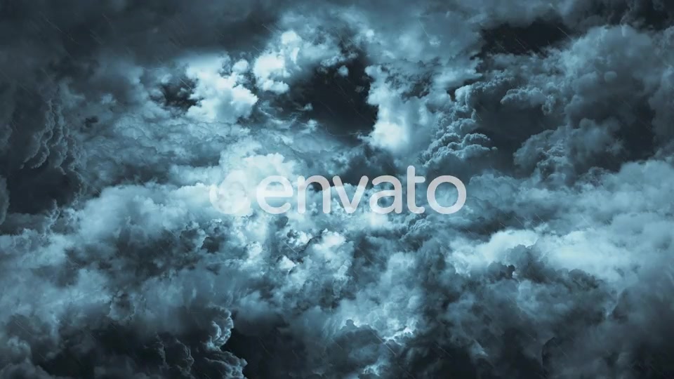 Travel Through Abstract Dark Night Thunder Clouds with Lightning Strikes Videohive 22547499 Motion Graphics Image 7
