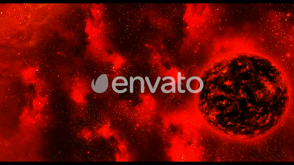 Travel Through Abstract Red Space Nebula to Big Star Videohive 21896336 Motion Graphics Image 10