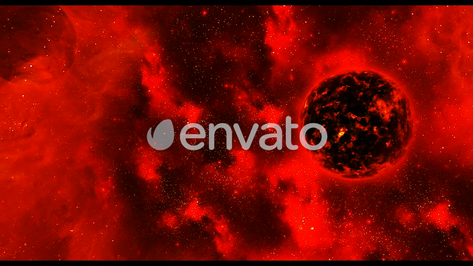 Travel Through Abstract Red Space Nebula to Big Star Videohive 21896336 Motion Graphics Image 8