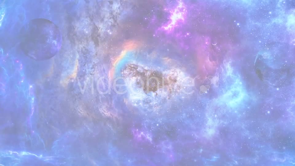 Travel Through Abstract Space Nebulae with Planets and Energy Flare Videohive 21411019 Motion Graphics Image 1