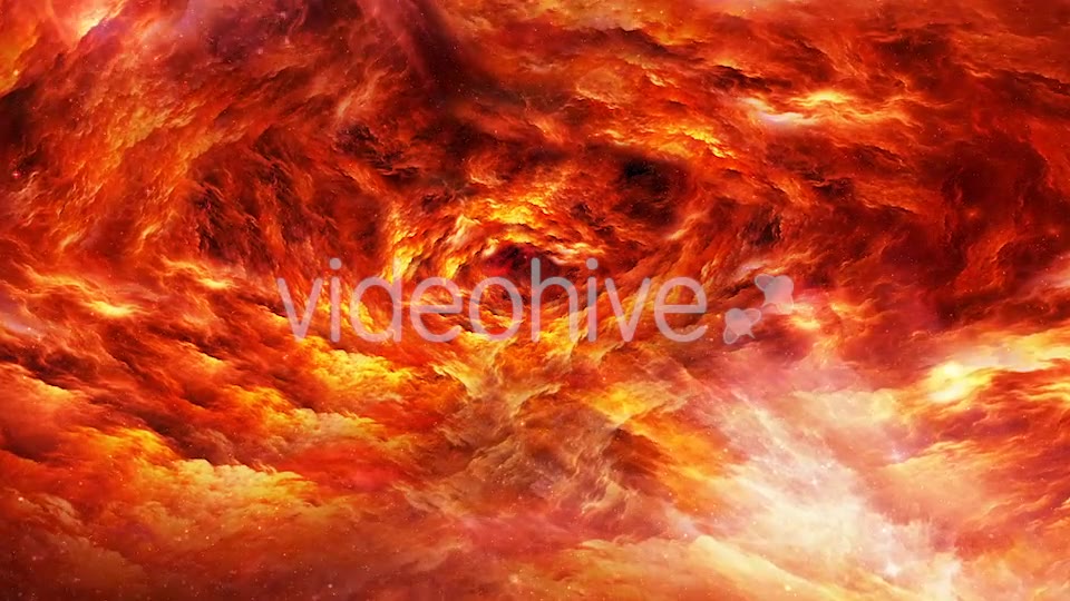 Travel Through Abstract Yellow Red Tunnel of the Nebula in Space Videohive 20731858 Motion Graphics Image 2