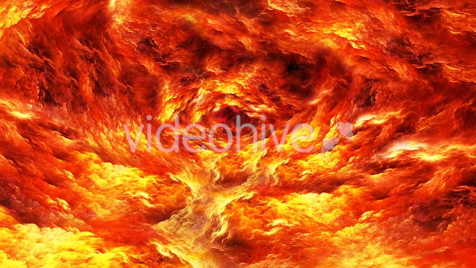 Travel Through Abstract Yellow Red Tunnel of the Nebula in Space Videohive 20731858 Motion Graphics Image 3