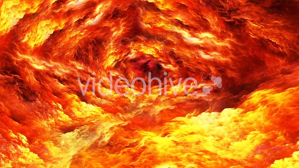 Travel Through Abstract Yellow Red Tunnel of the Nebula in Space Videohive 20731858 Motion Graphics Image 7