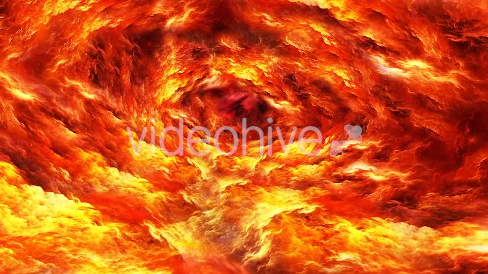 Travel Through Abstract Yellow Red Tunnel of the Nebula in Space Videohive 20731858 Motion Graphics Image 8