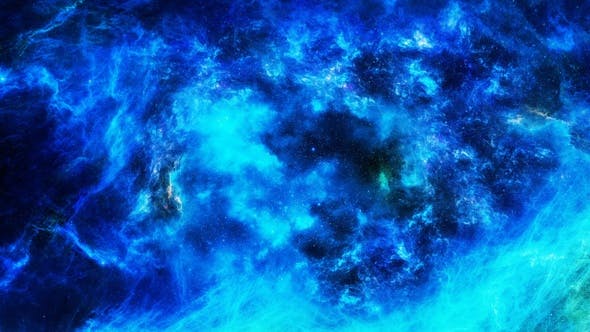 Travel Through Colorful Blue Nebula in Deep Space - Download Videohive 23308012