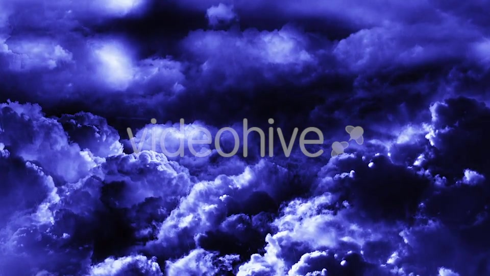 Travel Through Dark Night Thunder Clouds with Rain and Lightnings Videohive 21436549 Motion Graphics Image 3