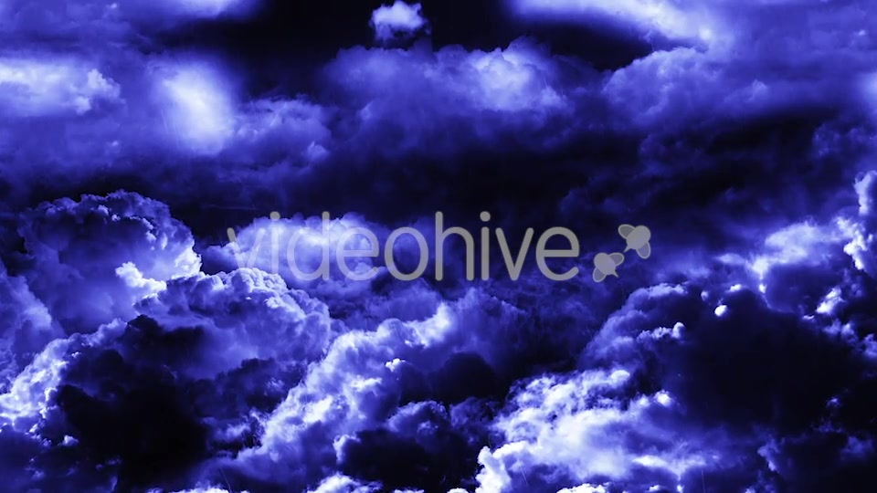 Travel Through Dark Night Thunder Clouds with Rain and Lightnings Videohive 21436549 Motion Graphics Image 4