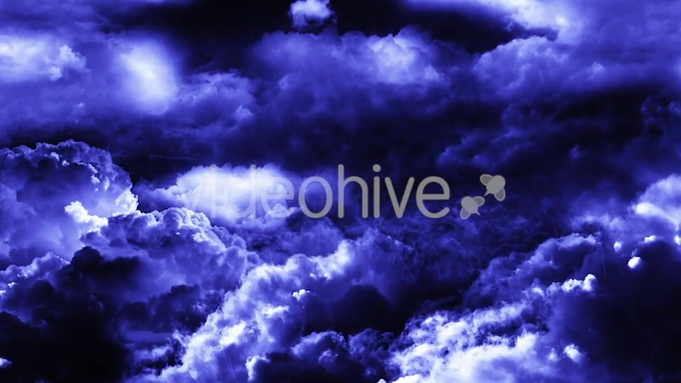 Travel Through Dark Night Thunder Clouds with Rain and Lightnings Videohive 21436549 Motion Graphics Image 5