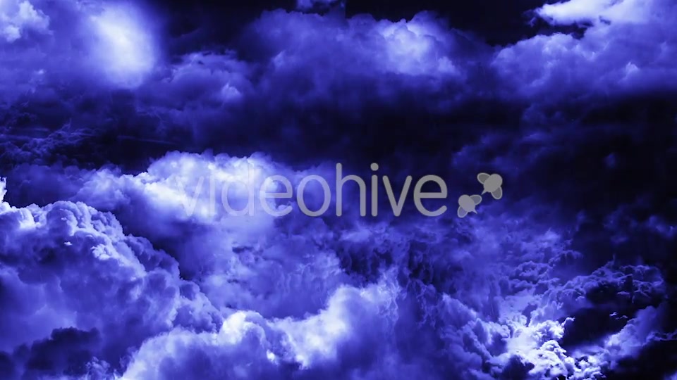 Travel Through Dark Night Thunder Clouds with Rain and Lightnings Videohive 21436549 Motion Graphics Image 9