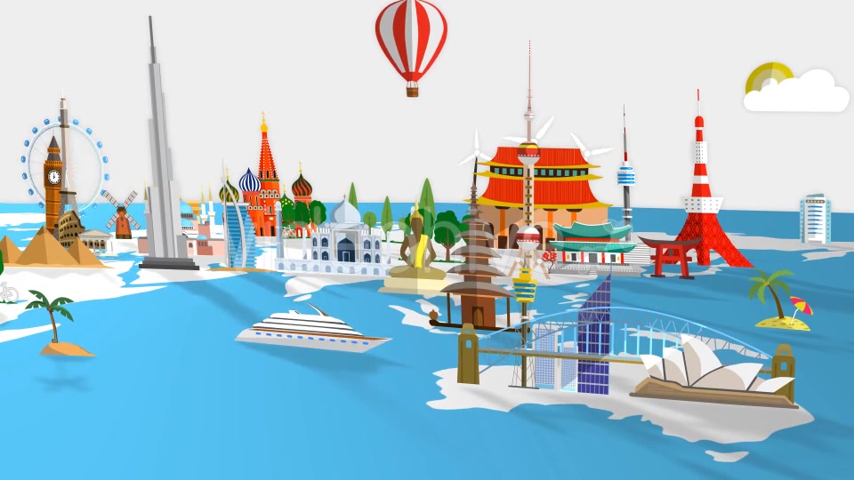 Travel World Map Videohive 21208796 Motion Graphics Image 10