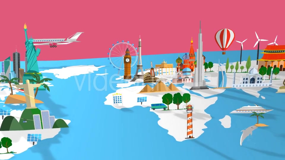 Travel World Map Videohive 21208796 Motion Graphics Image 3