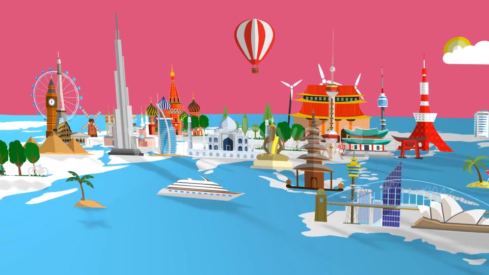 Travel World Map Videohive 21208796 Motion Graphics Image 4