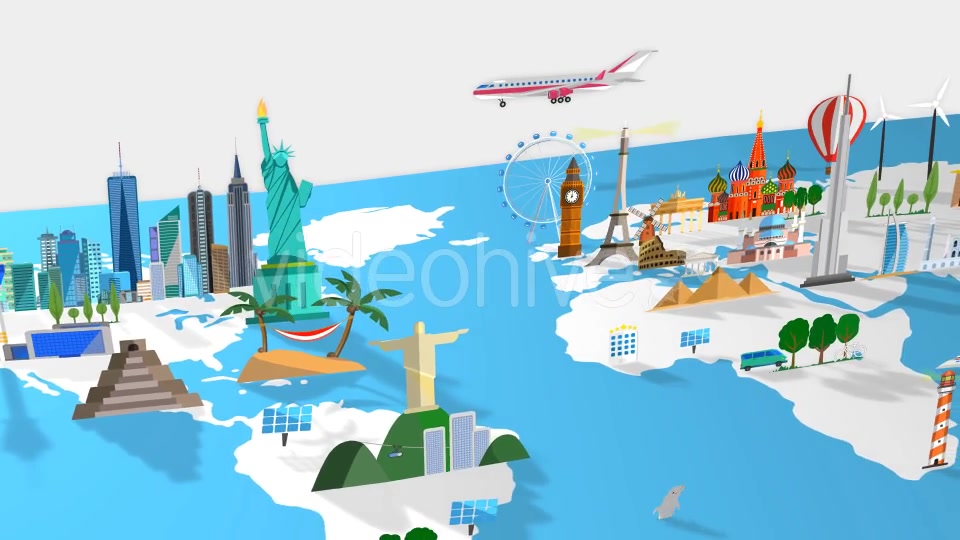 Travel World Map Videohive 21208796 Motion Graphics Image 8