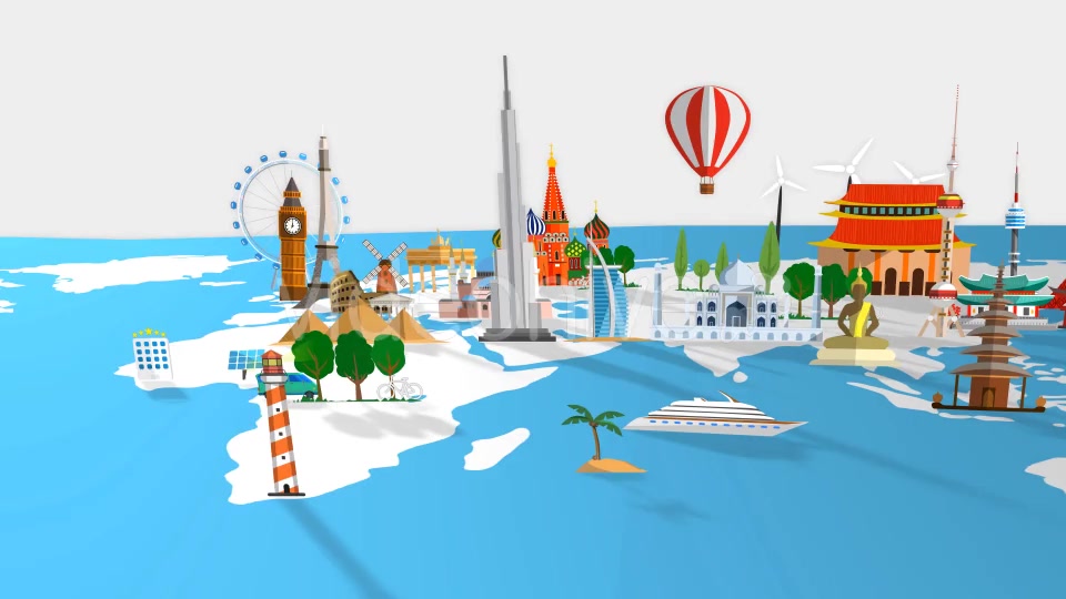 Travel World Map Videohive 21208796 Motion Graphics Image 9