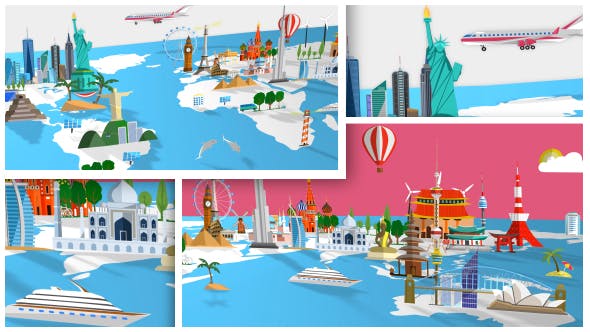 Travel World Map - 21208796 Videohive Download