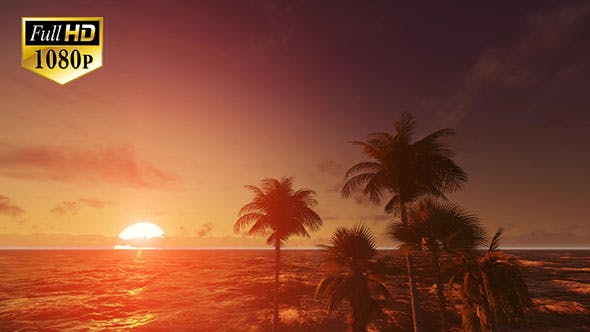 Tropical Beach Sunset 4 - Videohive 19987670 Download
