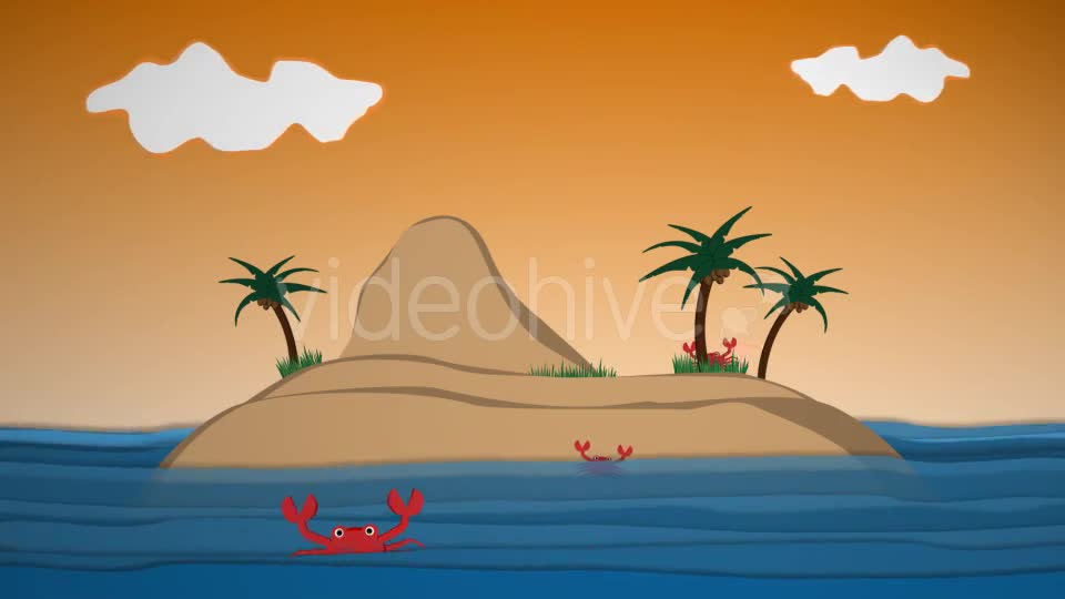 Tropical Island Cartoon Background Videohive 15956426 Motion Graphics Image 1