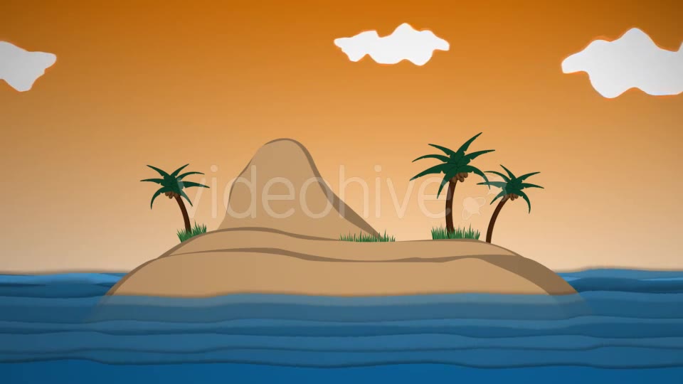 Tropical Island Cartoon Background Videohive 15956426 Motion Graphics Image 10