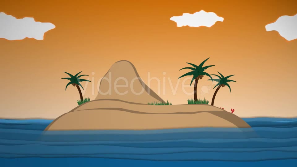 Tropical Island Cartoon Background Videohive 15956426 Motion Graphics Image 11