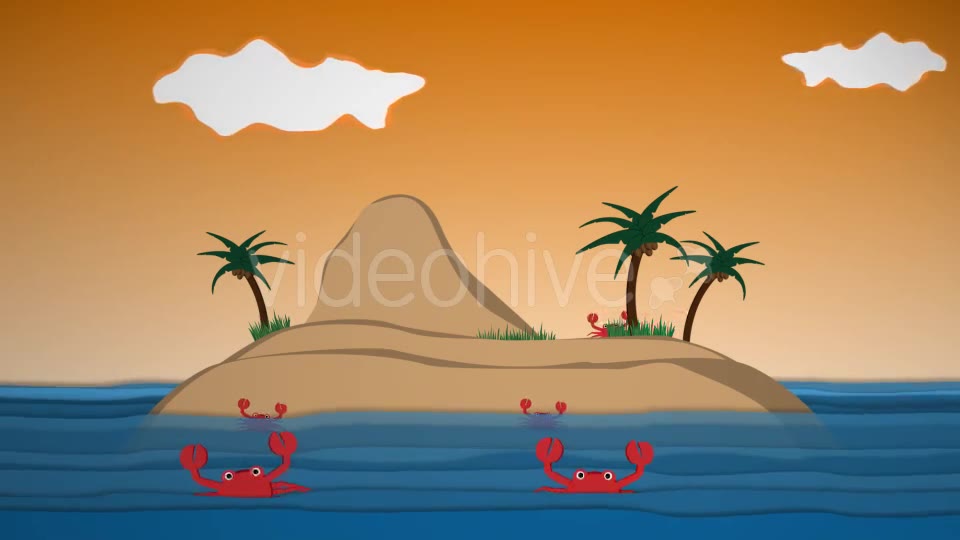 Tropical Island Cartoon Background Videohive 15956426 Motion Graphics Image 2