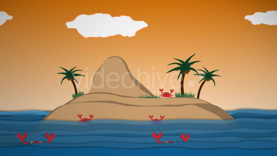 Tropical Island Cartoon Background Videohive 15956426 Motion Graphics Image 3