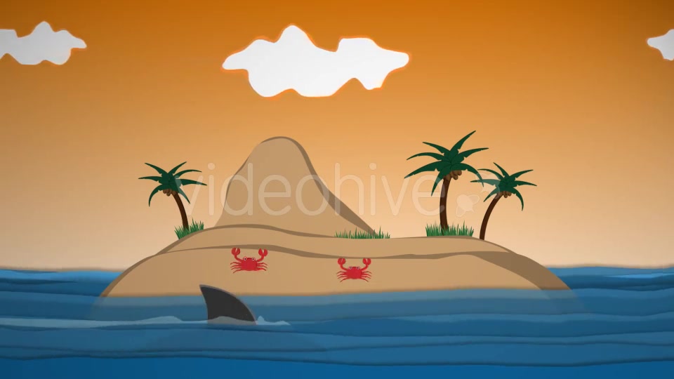 Tropical Island Cartoon Background Videohive 15956426 Motion Graphics Image 4