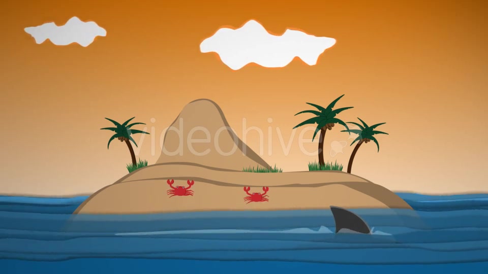 Tropical Island Cartoon Background Videohive 15956426 Motion Graphics Image 5