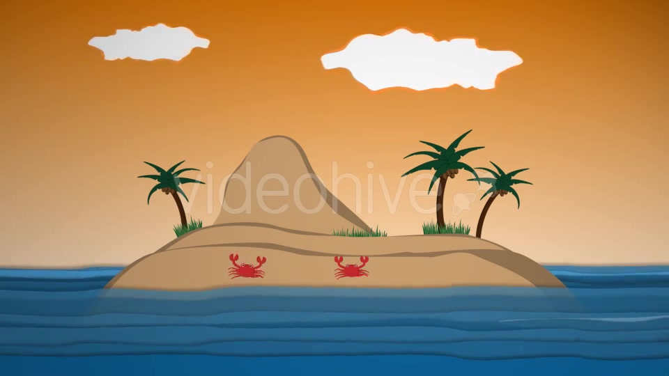 Tropical Island Cartoon Background Videohive 15956426 Motion Graphics Image 6