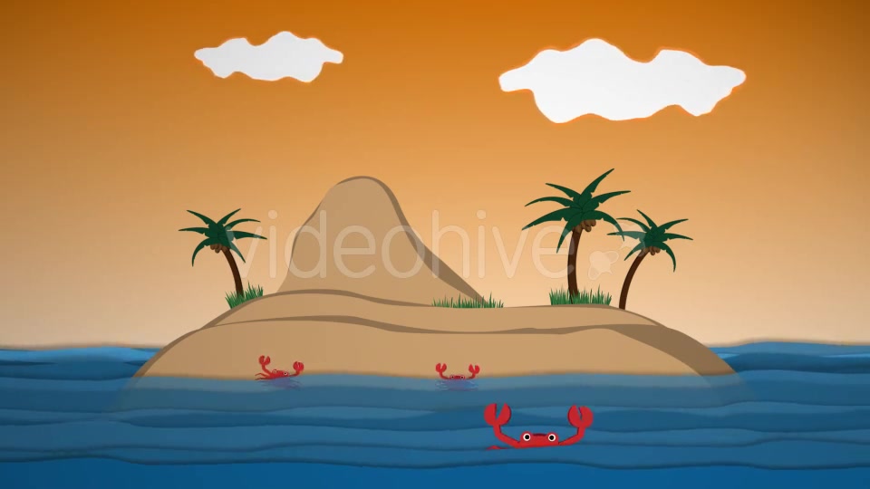 Tropical Island Cartoon Background Videohive 15956426 Motion Graphics Image 7