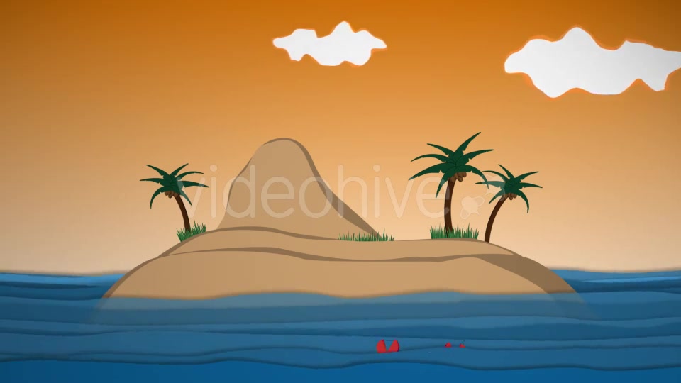 Tropical Island Cartoon Background Videohive 15956426 Motion Graphics Image 9