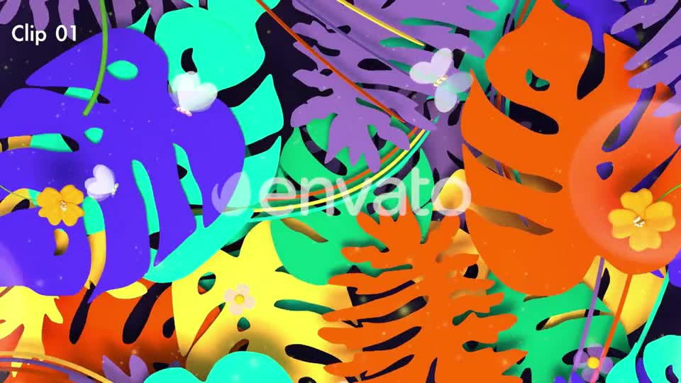 Tropical Jungle And Butterflies Pack Videohive 23077485 Motion Graphics Image 1