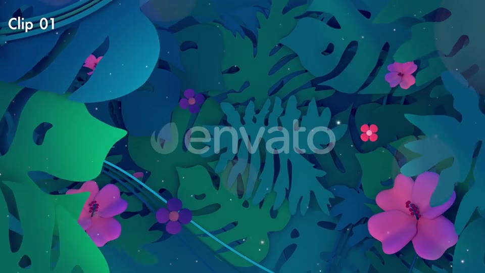 Tropical Jungle and Flowers Pack Videohive 23241650 Motion Graphics Image 2