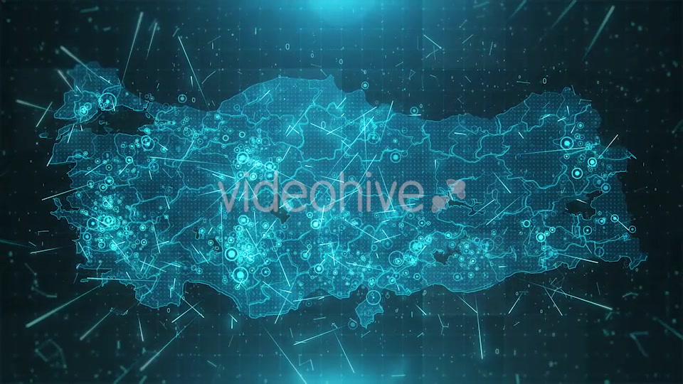 Turkey Map Background Cities Connections 4K Videohive 18542461 Motion Graphics Image 4