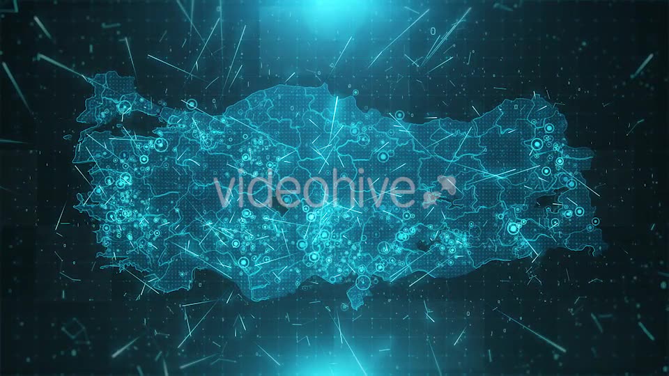 Turkey Map Background Cities Connections 4K Videohive 18542461 Motion Graphics Image 6