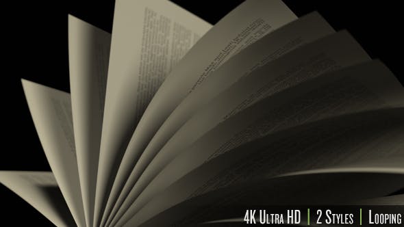 Turning Over Pages in a Book 4K - Download 20129296 Videohive