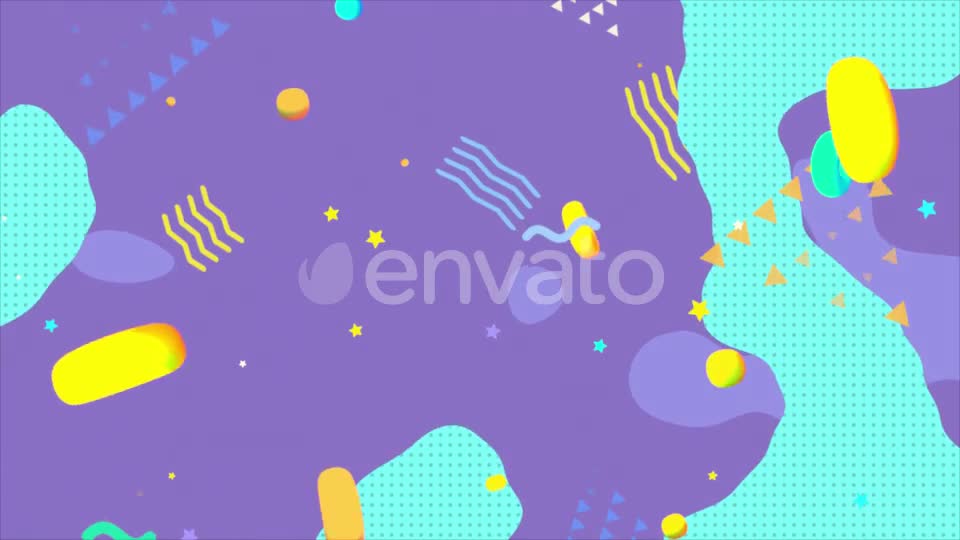 Turquoise And Purple Geometric Shapes Background Videohive 24230406 Motion Graphics Image 1