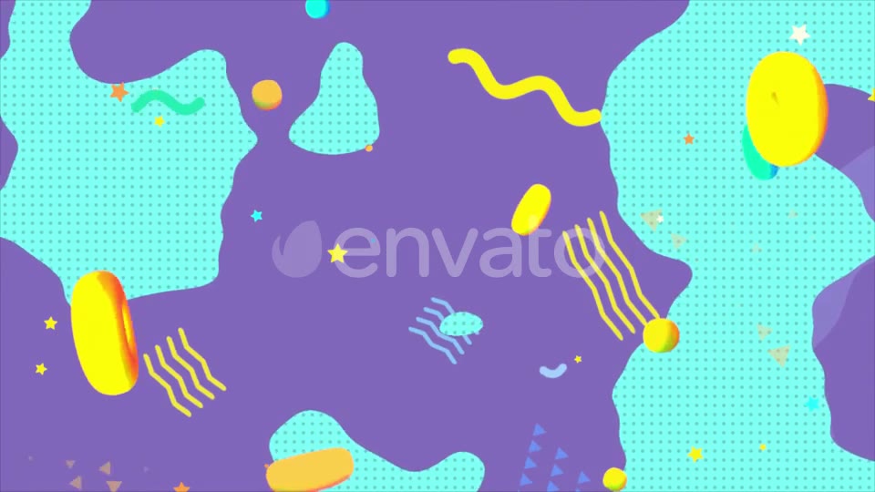Turquoise And Purple Geometric Shapes Background Videohive 24230406 Motion Graphics Image 2