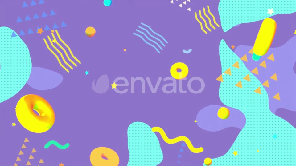 Turquoise And Purple Geometric Shapes Background Videohive 24230406 Motion Graphics Image 4