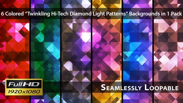 Twinkling Hi Tech Diamond Light Patterns Pack 01 - Download 6122065 Videohive