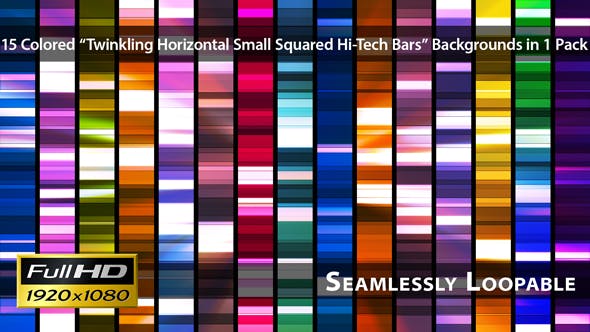 Twinkling Horizontal Small Squared Hi Tech Bars Pack 02 - Videohive 3688513 Download