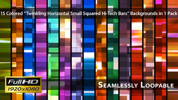 Twinkling Horizontal Small Squared Hi Tech Bars Pack 03 - Videohive 3728882 Download