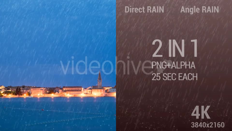 Two Types Rain In 4K Videohive 17507834 Motion Graphics Image 9