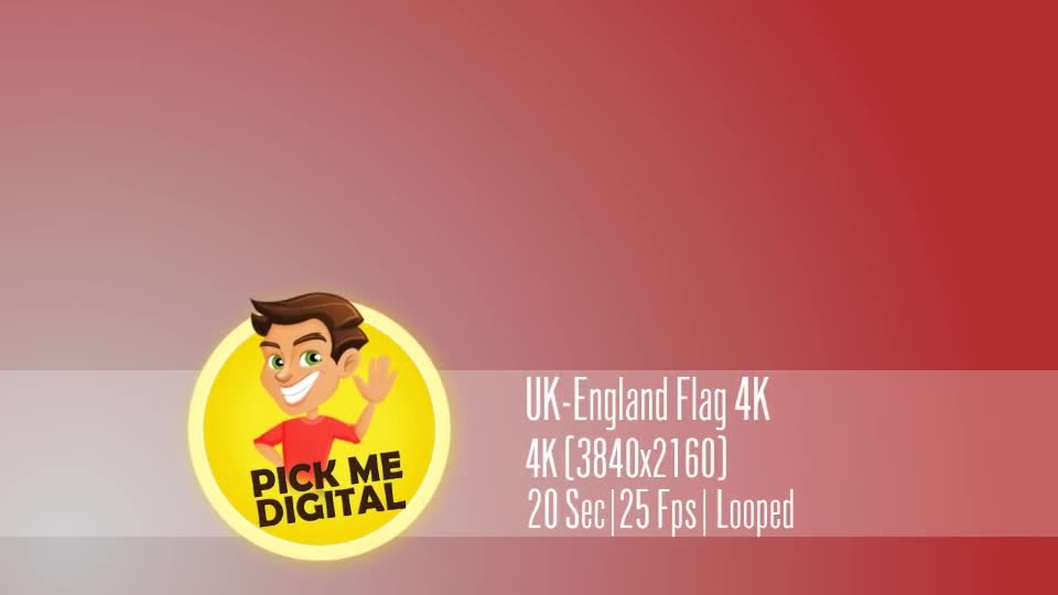UK England Flag 4K Videohive 20395200 Motion Graphics Image 1